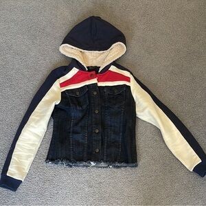 Joe's Jeans Jacket with Hood & Sherpa Lining - Girl’s L Size 12/14